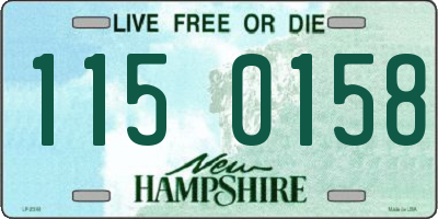 NH license plate 1150158