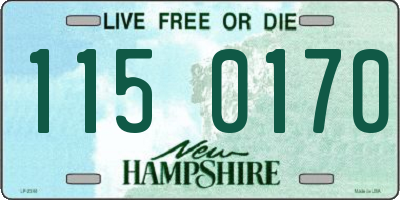 NH license plate 1150170