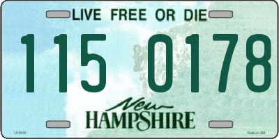NH license plate 1150178