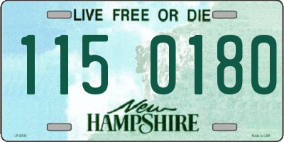 NH license plate 1150180
