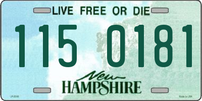 NH license plate 1150181
