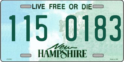 NH license plate 1150183