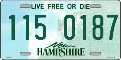 NH license plate 1150187