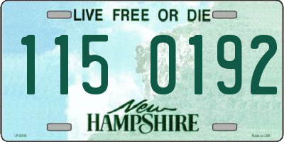 NH license plate 1150192