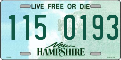 NH license plate 1150193