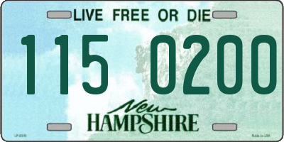 NH license plate 1150200