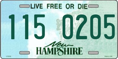 NH license plate 1150205