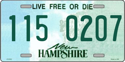 NH license plate 1150207