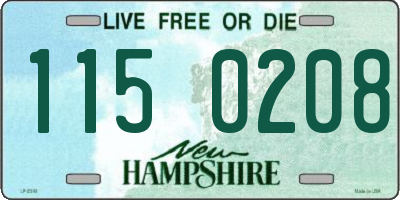 NH license plate 1150208
