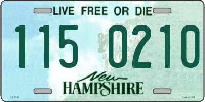 NH license plate 1150210