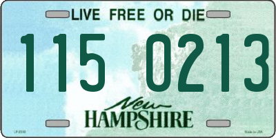 NH license plate 1150213