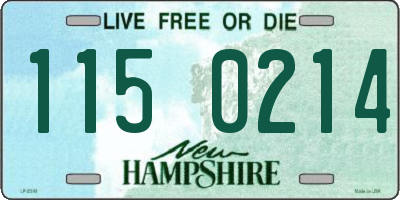 NH license plate 1150214