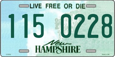 NH license plate 1150228