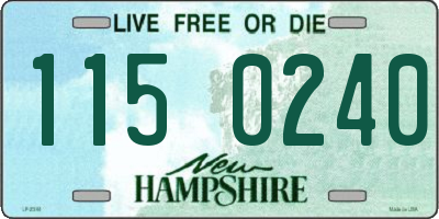 NH license plate 1150240