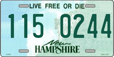 NH license plate 1150244