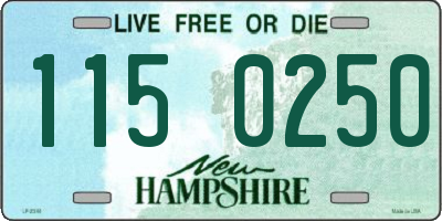 NH license plate 1150250
