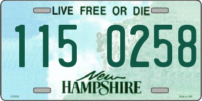 NH license plate 1150258
