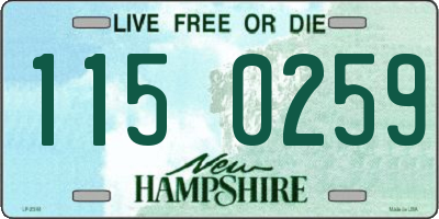 NH license plate 1150259