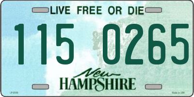 NH license plate 1150265