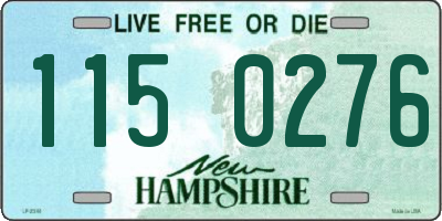 NH license plate 1150276