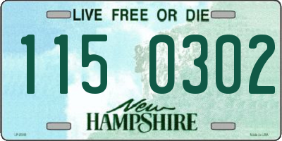 NH license plate 1150302
