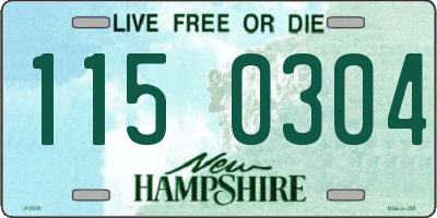 NH license plate 1150304