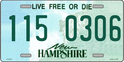 NH license plate 1150306