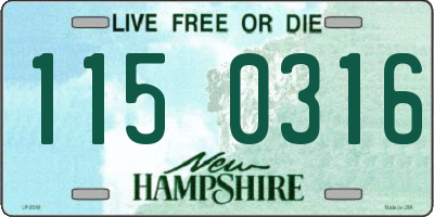 NH license plate 1150316