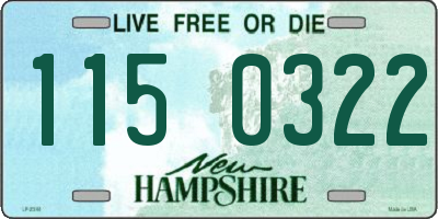NH license plate 1150322