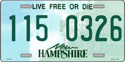 NH license plate 1150326