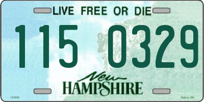 NH license plate 1150329