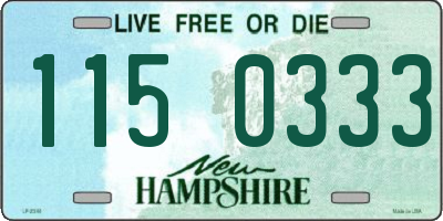 NH license plate 1150333