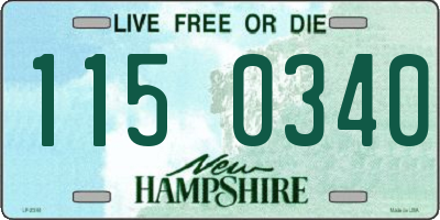 NH license plate 1150340
