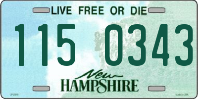 NH license plate 1150343