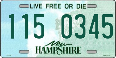 NH license plate 1150345