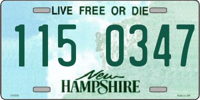 NH license plate 1150347
