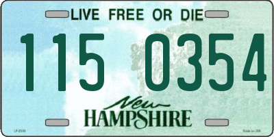 NH license plate 1150354