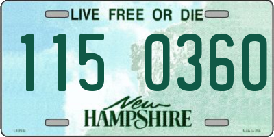 NH license plate 1150360
