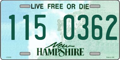 NH license plate 1150362