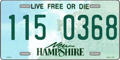 NH license plate 1150368