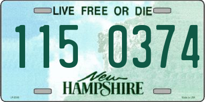 NH license plate 1150374