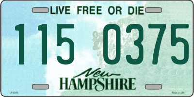 NH license plate 1150375