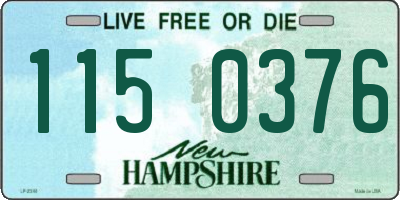 NH license plate 1150376