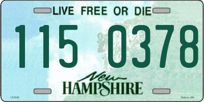 NH license plate 1150378