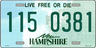 NH license plate 1150381