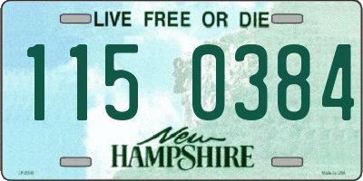 NH license plate 1150384