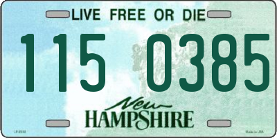 NH license plate 1150385
