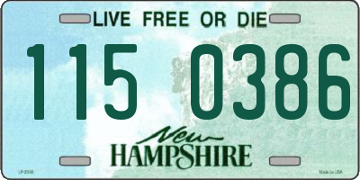 NH license plate 1150386
