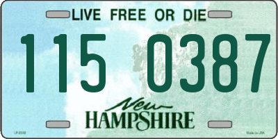 NH license plate 1150387