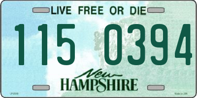 NH license plate 1150394